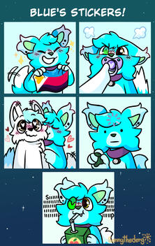 Blue's cute stickers! (5 pack)